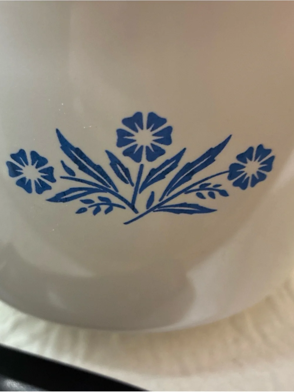 CORNING WARE Blue Cornflower 2 qt Measuring Cup Sauce Maker & Handle Vintage
